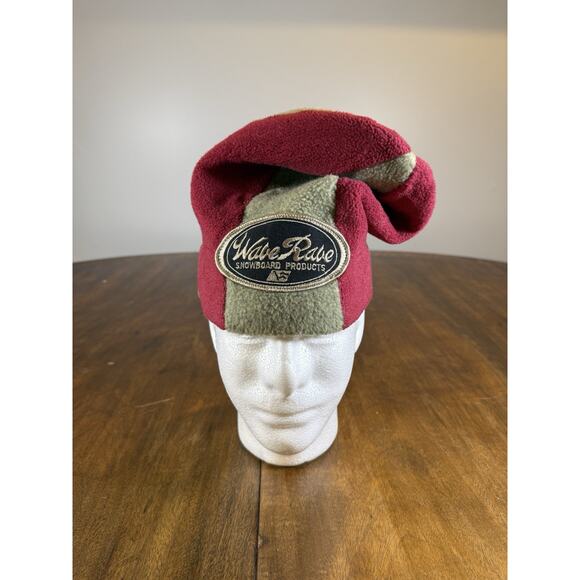 Vintage Wave Rave Snowboard Products Winter Snow Cap Beanie Hat Fleece Thermal - Picture 1 of 6